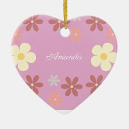 Adorno De Cerámica Diseño de patrones florales de personalizable