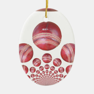 Adorno De Cerámica Diseño de Pelota de Críquet para Amantes del Depor