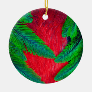 Adorno De Cerámica diseño de pluma de Quetzal resplandeciente