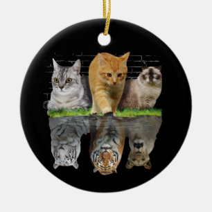 Adorno De Cerámica Diseño de regalo de reflexión de gato divertido