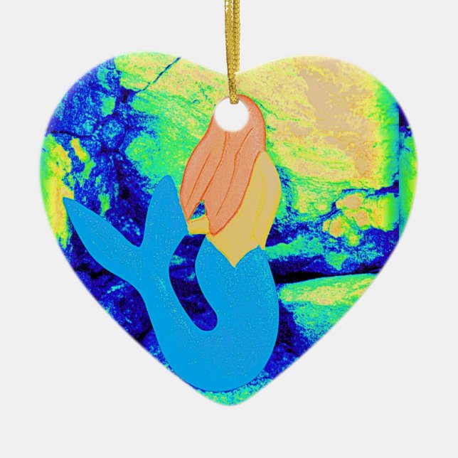 Adorno De Cerámica diseño de sirena (Frente)