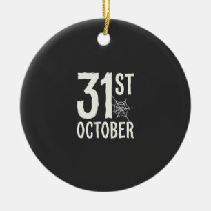 Adorno De Cerámica Diseño de telaraña de Halloween del 31 de octubre