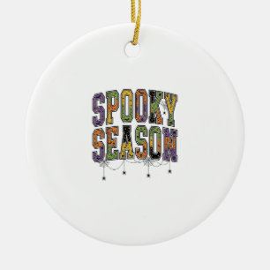 Adorno De Cerámica Diseño de tipografía vintage de Halloween de tempo