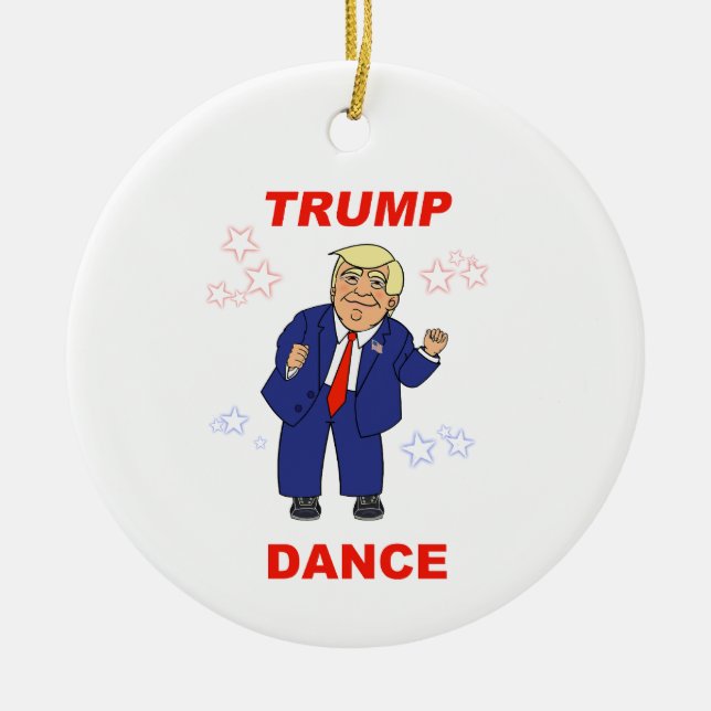 Adorno De Cerámica Diseño de Trump Dance (Frente)