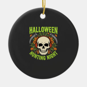 Adorno De Cerámica Diseño de vector de calavera de guadaña de noche d