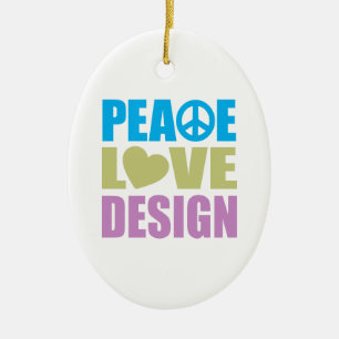 Adorno De Cerámica Diseño del amor de la paz