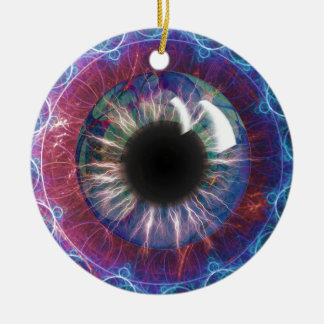 Adorno De Cerámica Diseño del fractal del ojo de Tesla