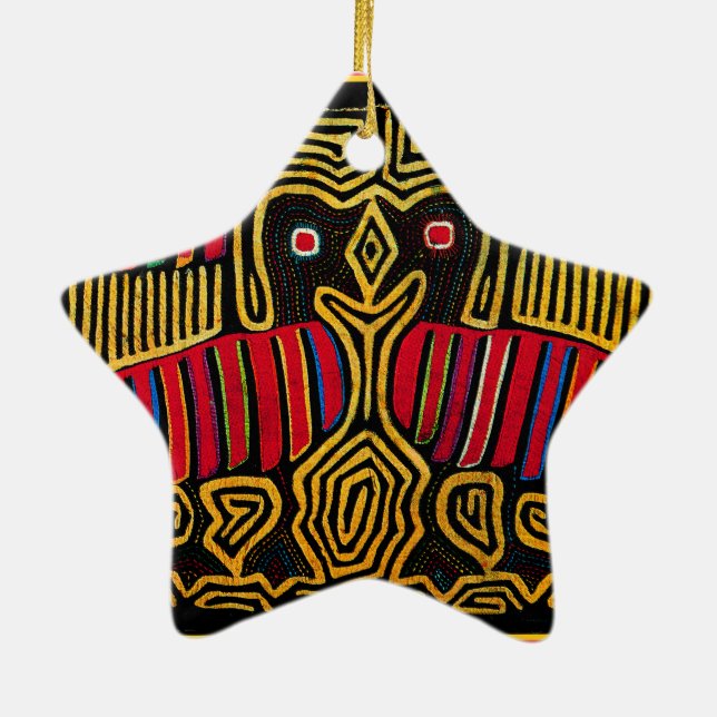 Adorno De Cerámica Diseño del pato azul indio de Cuna (Atrás)