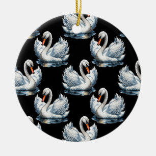 Adorno De Cerámica Diseño del patrón de aves de cisne