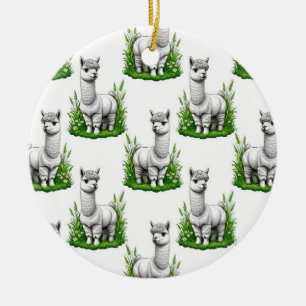 Adorno De Cerámica Diseño del patrón de camello llama Alpaca
