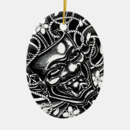 Adorno De Cerámica Diseño del tatuaje de máscara de Hannya