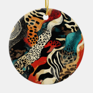 Adorno De Cerámica Diseño elegante de fusión de impresión animal
