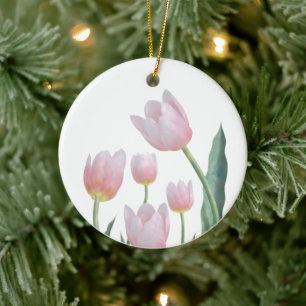 Adorno De Cerámica Diseño floral de tulipanes pastel