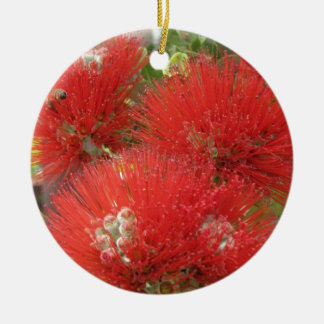 Adorno De Cerámica Diseño floral nativo hawaiano de Ohia Lehua