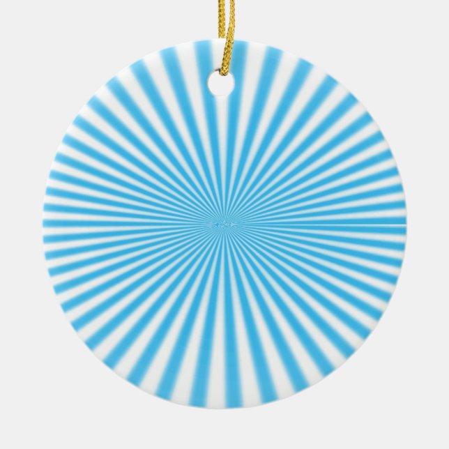 Adorno De Cerámica diseño fresco de starbust azul (Frente)