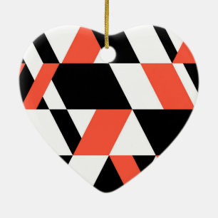 Adorno De Cerámica Diseño geométrico rojo-negro, moderno, moderno y m