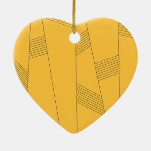 Adorno De Cerámica Diseño gráfico abstracto simple, amarillo y modern