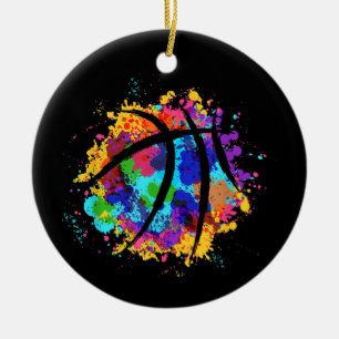 Adorno De Cerámica Diseño Gráfico de Baloncesto Vintage Baloncesto Co