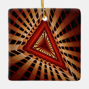 Adorno De Cerámica Diseño gráfico fractal moderno de red de fantasía