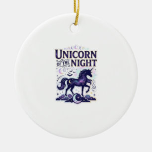 Adorno De Cerámica Diseño Gráfico Unicornio de la Noche Zazzle Diseño