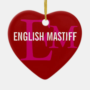 Adorno De Cerámica Diseño inglés del monograma del mastín