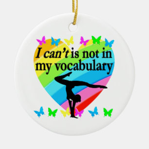ADORNO DE CERÁMICA DISEÑO INSPIRADOR CHICA GIMNASTICS
