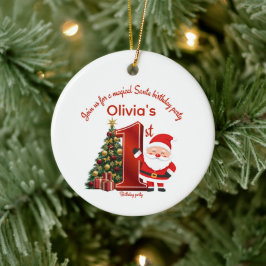Adorno De Cerámica Diseño mágico de cumpleaños de Santa para niños