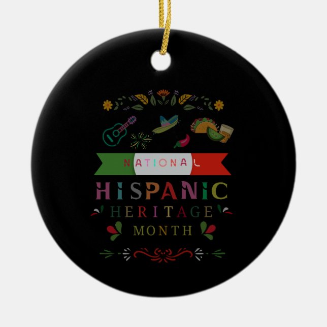 ADORNO DE CERÁMICA DISEÑO NACIONAL DE PATRIMONIO HISPANO MENSUAL (Frente)