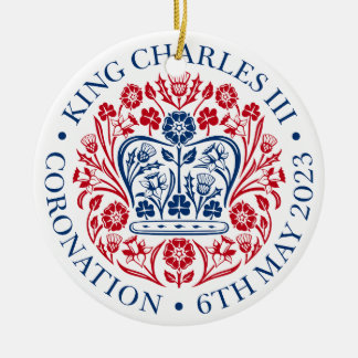 Adorno De Cerámica Diseño oficial de la coronación del Rey Carlos III