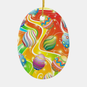 Adorno De Cerámica Diseño ornamental de huevos de Pascua