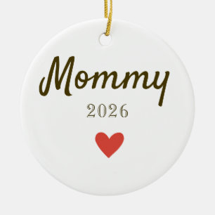Adorno De Cerámica Diseño personalizado de amor de mamá con año