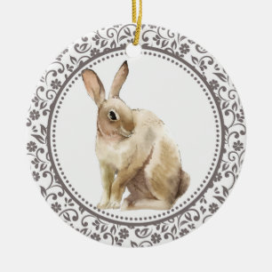 Adorno De Cerámica Diseño personalizado de Conejo de Pascua