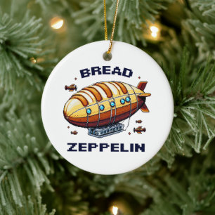 Adorno De Cerámica Diseño retro del Bread Zeppelin