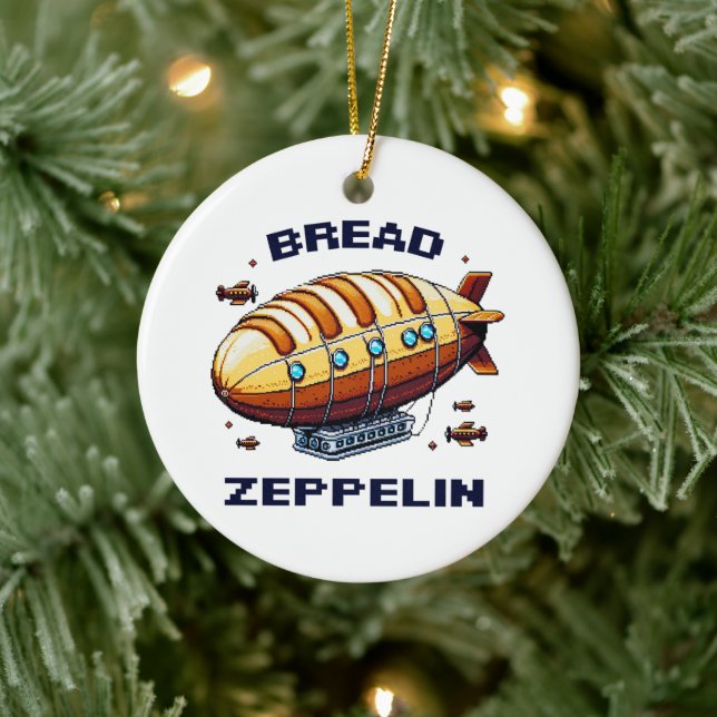 Adorno De Cerámica Diseño retro del Bread Zeppelin (Árbol)