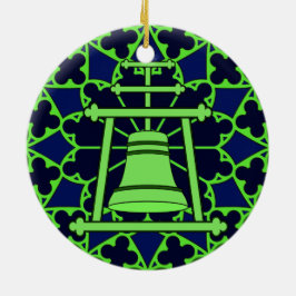 Adorno De Cerámica Diseño verde/azul de Raincross del vitral