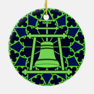 Adorno De Cerámica Diseño verde/azul de Raincross del vitral