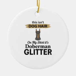 Adorno De Cerámica Diseño Vintage Amante Perro Divertido Brillo Dober