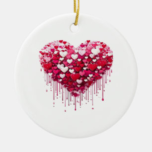 Adorno De Cerámica Diseños de corazón del día de San Valentín Arte de