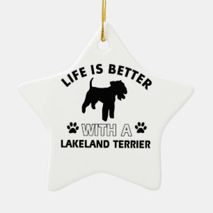 Adorno De Cerámica Diseños de la raza del perro de Lakeland Terrier
