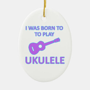 Adorno De Cerámica Diseños del Ukulele