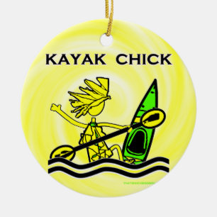 Adorno De Cerámica Diseños y cosas de Kayak Chick