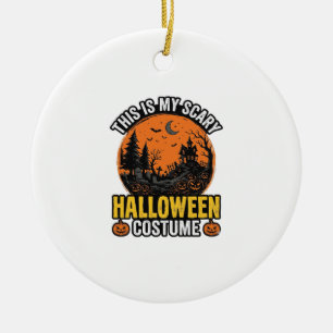 Adorno De Cerámica Disfraz de Halloween Antiguo de Terror