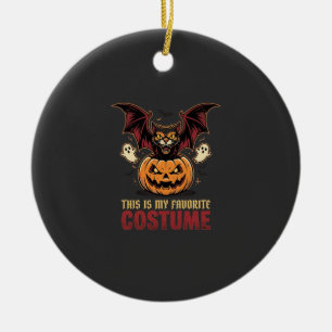 Adorno De Cerámica Disfraz de Halloween Monstruo Calabaza Gótico Vect