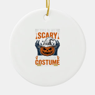 Adorno De Cerámica Disfraz de Halloween Traje de Bruja con Sombrero d