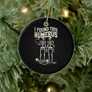 Adorno De Cerámica Disfraz Divertido de Esqueleto de Halloween Encont