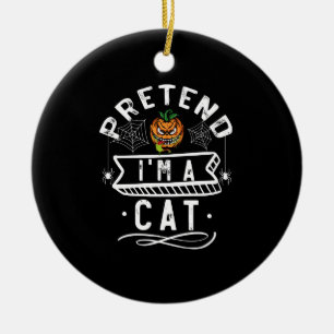 Adorno De Cerámica Disfrázame de Gato Regalo Divertido de Disfraz de 