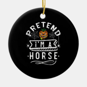 Adorno De Cerámica Disfrázate de Caballo Regalo Divertido de Disfraz