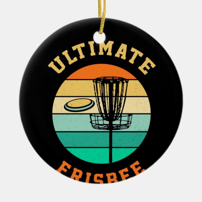 Adorno De Cerámica Disk Golf Ultimate Frisbee (Frente)