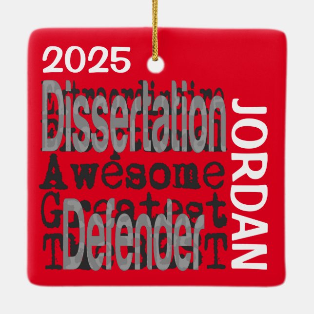 Adorno De Cerámica Dissertation Defender Extraordinaire CUSTOM (Reverso)