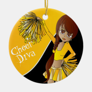 Adorno De Cerámica 📣 💖 Diva Amarilla Chica